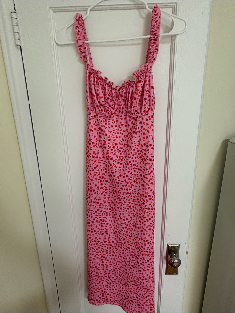 Pink Floral Slip Dress